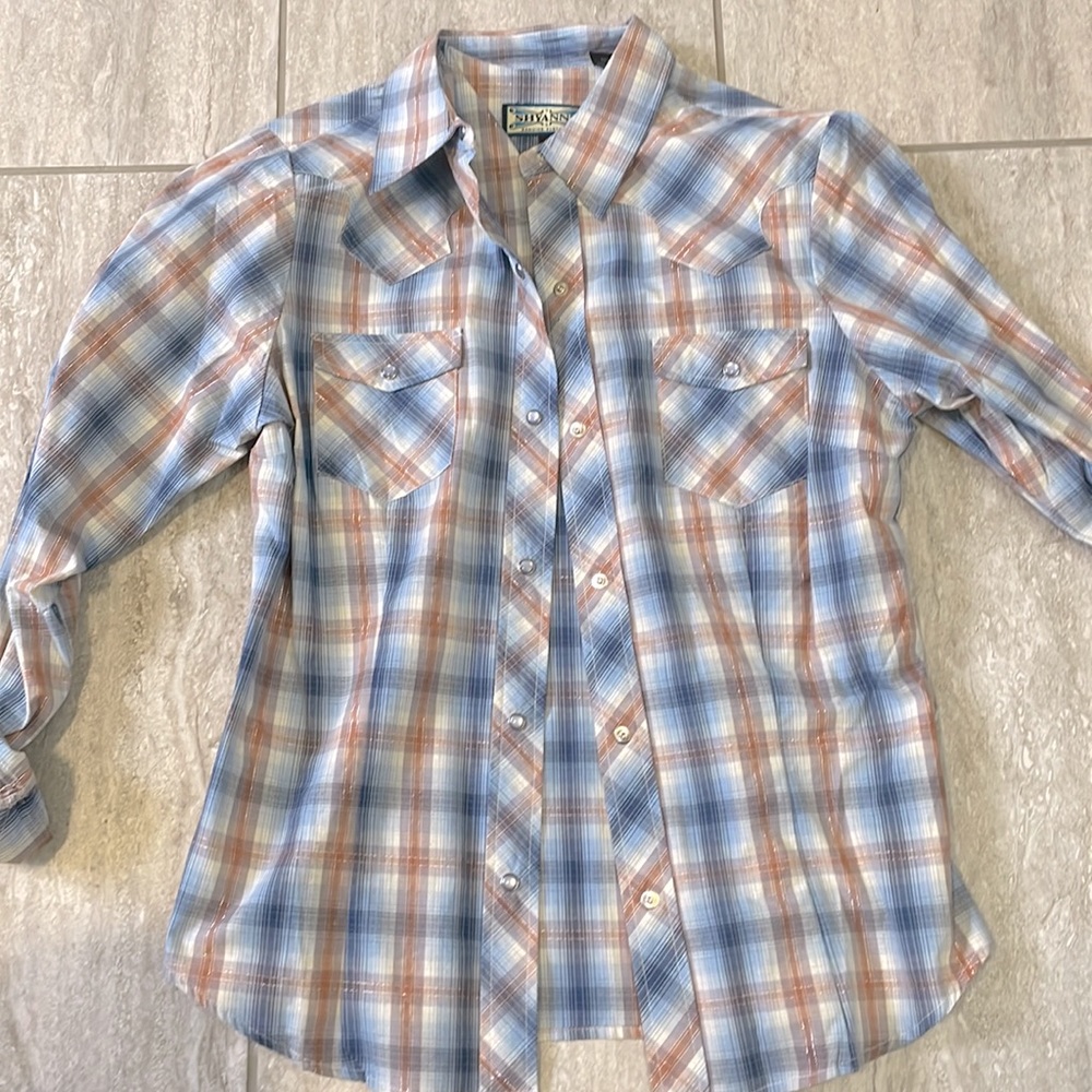 Shyanne womens size medium western wear pearl snap shirt